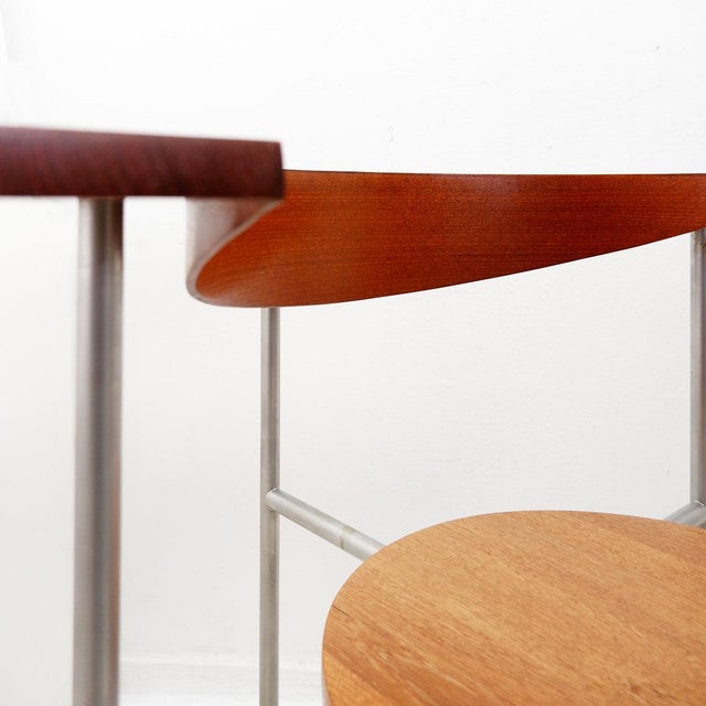 Tea for Two Bistro Set by by Chung Myungchul for Lister Lutyens, 1990s, Set of 3 For Sale - Image 14 of 16