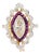1.02 Carat Marquise Cut Diamond Ruby Gold Ring, Size 6.5 For Sale