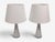 1960s 1960s Mid Century Modern Carl Fagerlund, Table Lamps, Textured Glass, Chrome For Sale - Image 5 of 12