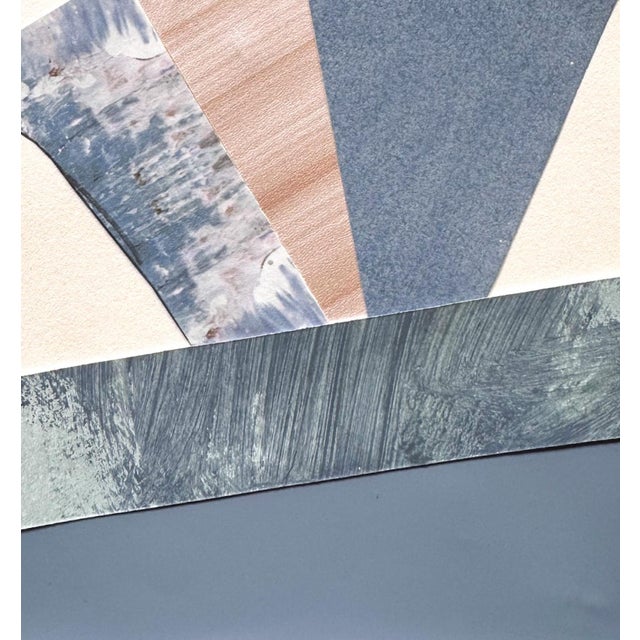 "Im Blue 5" Original Mixed-Media Collage on Paper by Zac Woodie For Sale In Little Rock - Image 6 of 8
