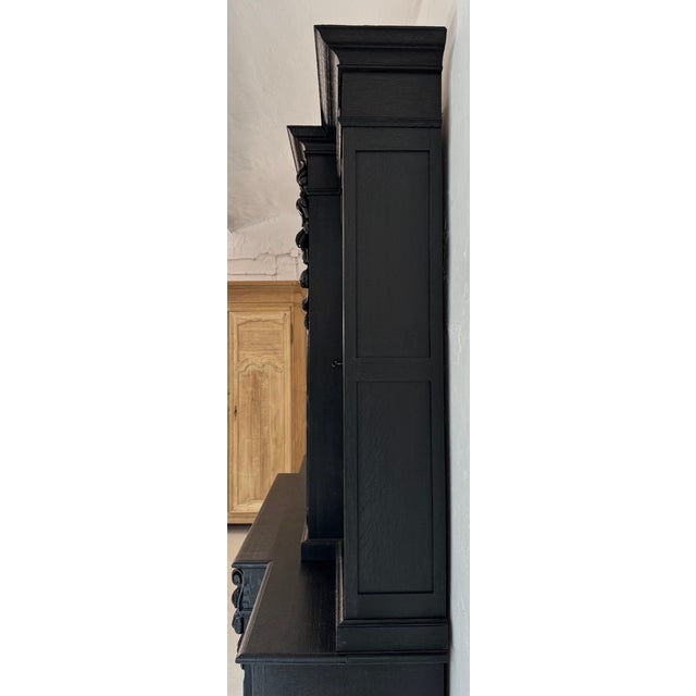 Large Antique Ebonised Oak Bookcase, 1890s For Sale - Image 15 of 18