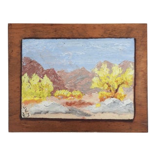1980 Impressionist Autumn Mountain Desert Landscape Painting For Sale