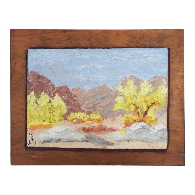 1980 Impressionist Autumn Mountain Desert Landscape Painting For Sale