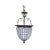 1920s Silver Crystal Basket Pendant Light For Sale