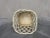 Ceramic Vintage Woven Lattice Decorative Ceramic Basket Napkin Holder For Sale - Image 7 of 10