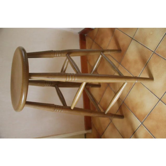 Set of Wooden Bar Stools For Sale - Image 5 of 13