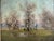 Mid-Century Modern Circa 1900 Hungarian Oil Painting of Blossom Orchard, Signed Kezdi For Sale - Image 3 of 4