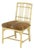 Modern Green Painted Faux Bamboo Side Chair For Sale