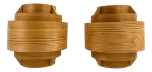 Wall Lights V-327 in Pinewood by Hans-Agne Jakobsson for Ab Markaryd, 1960s, Set of 2