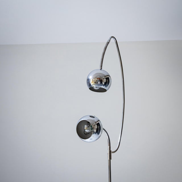 Vintage Italian Chrome Floor Lamp, 1950s For Sale - Image 3 of 10