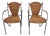 Wicker and Iron Armchairs from Frederic Weinberg, USA, 1950s, Set of 2 For Sale