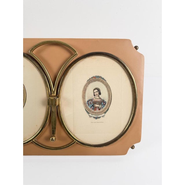 Mid-Century Modern Italian Wall Coat Rack with Brass Oval Frames , 1960s For Sale - Image 18 of 18