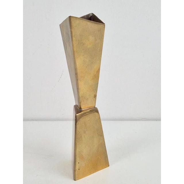 Art Deco Cubist Brass Vase from WMF, 1930s For Sale - Image 6 of 14