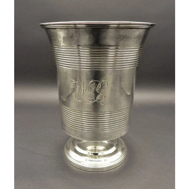 Antique Sterling Silver Thomas Death London Regency Wine Goblet Tumbler 1814 For Sale - Image 10 of 10