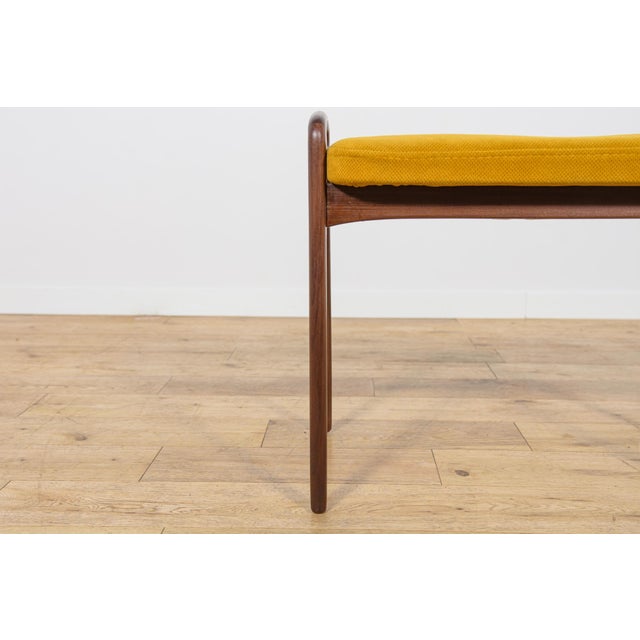 Yellow Mid-Century Modern Teak Stool, Denmark, 1960s For Sale - Image 8 of 13