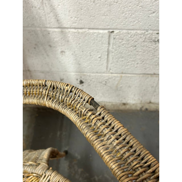 Vintage Attributed Danny Ho Fong & Miller Fong for Tropi-Cal Mid-Century Modern High-Back Wicker Accent Chair For Sale - Image 9 of 9