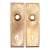 Pair of Vintage 7 In. Brass Door Back Plates For Sale