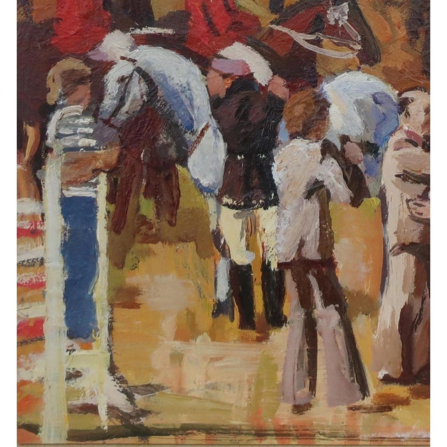 1980s 1980s Parade Oil Painting, Ukrainian Soviet Art, 1980s 41,5-39 For Sale - Image 5 of 6