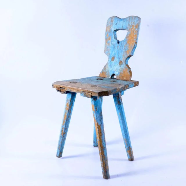 Original provincial Schemmel around 1800 An ancient Swedish schemmel in original condition and painting - a great side...