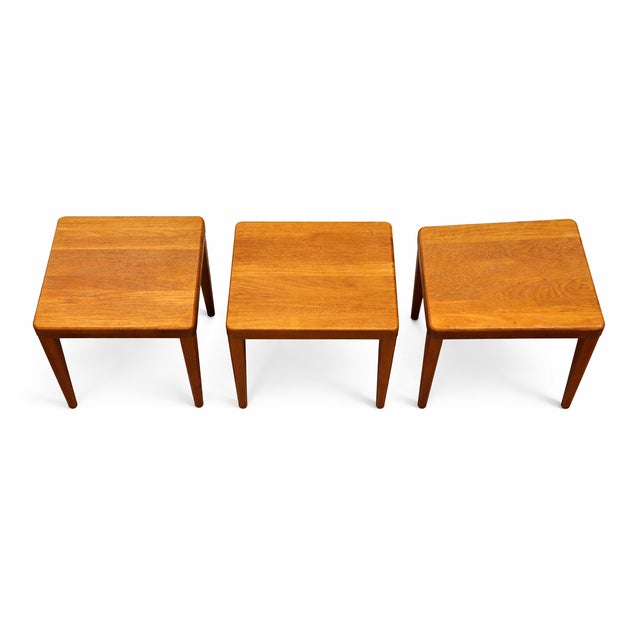 Teak Nesting Tables from Dyrlund, Denmark, 1970s, Set of 3 For Sale - Image 4 of 4