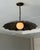 Metal Handcrafted Black Antique Brass Finish Pendant Light, Unique Brass Ceiling Light, Milk Glass Globe, Vintage Home Decor For Sale - Image 7 of 10
