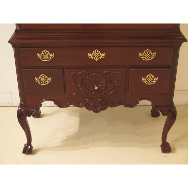 1980s Vintage Councill Craftsmen Chippendale Mahogany Highboy Chest For Sale In Philadelphia - Image 6 of 13