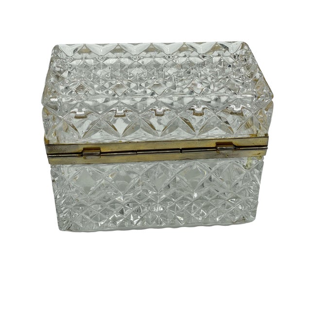 Late 19th Century French Cut Crystal Box For Sale - Image 5 of 5