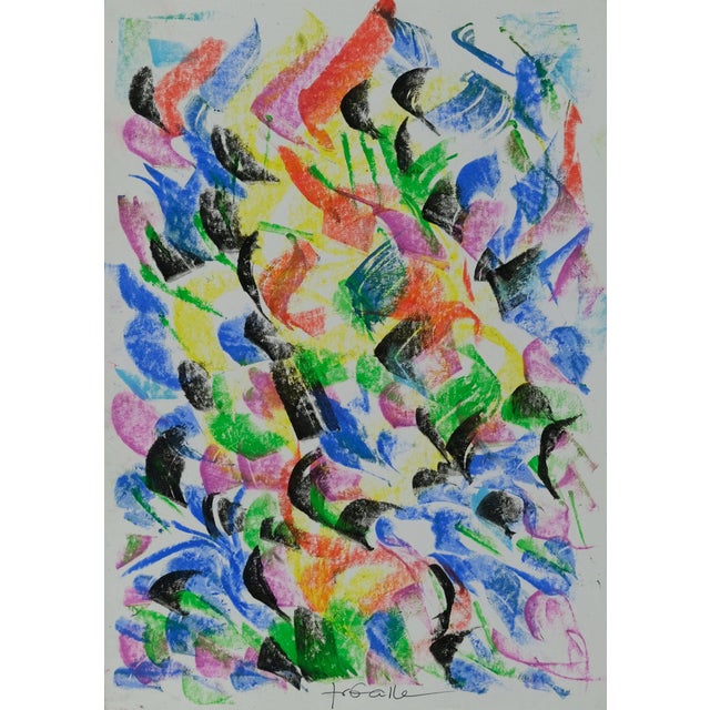 Françoise Galle, Cloud of Colors, Pastel Drawing For Sale
