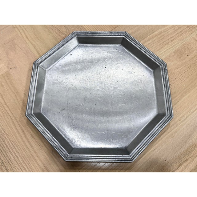 Lovely octagon shaped pewter serving tray. Made by International Silver Company. Perfect for display or use. This is a...
