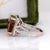 Metal 11cts Bi-Color Tourmaline Ring With Natural Diamond Halo in 14k Solid Dual Gold For Sale - Image 7 of 9