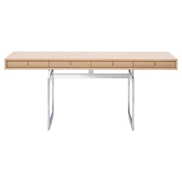Stainless Steel and White Stained Oak Office Desk by Bodil Kjaer for Karakter For Sale - Image 13 of 13