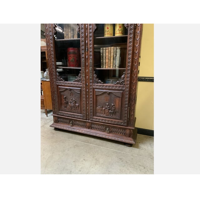 Brown Antique Breton Display Case, 1880 For Sale - Image 8 of 13