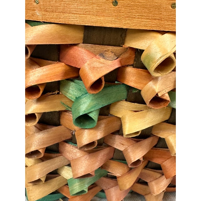 1990s Handwoven Porcupine Curl Basket For Sale - Image 5 of 8