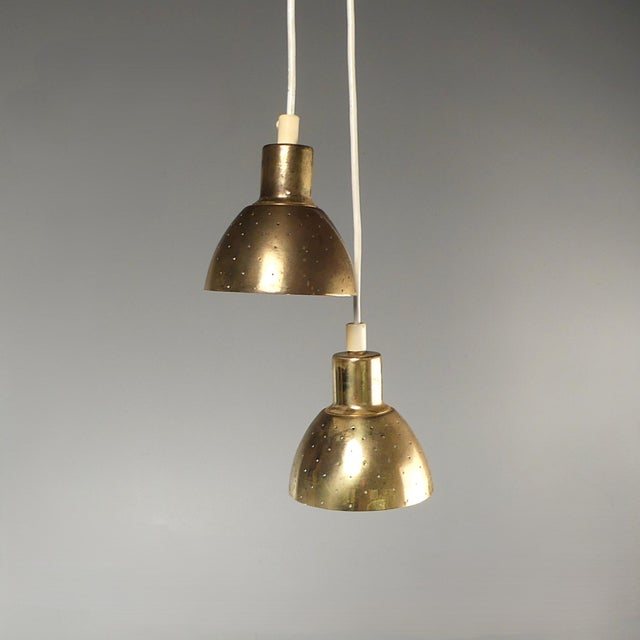 Perforated Brass Pendant Light by Hans-Agne Jakobsson for Markaryd, 1960 For Sale - Image 6 of 6