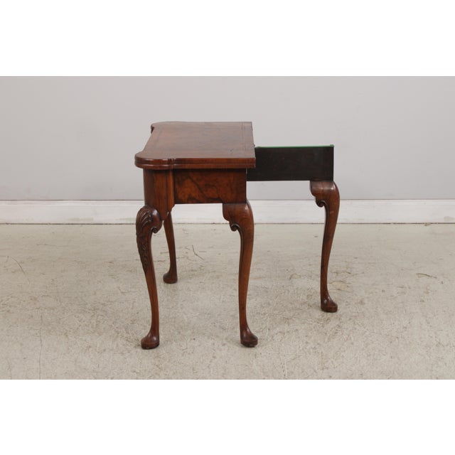 Vintage Burlwood English George II Game Table For Sale - Image 11 of 15