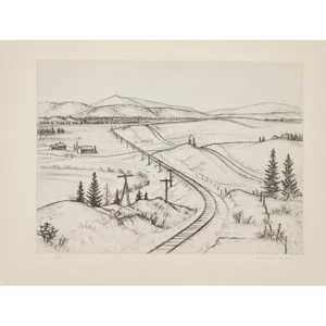 1939 After Andrew Butler "Mount Holly", First Edition Period Offset Lithograph