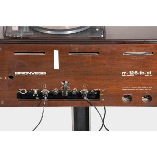 Brown Vintage Radiophonograph Turntable by Achille and Piergiacomo Castiglioni, 1960s For Sale - Image 8 of 10