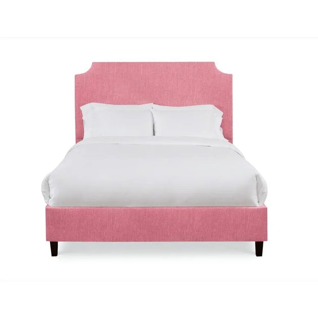 Casa Cosima Reagan Queen Bedframe, Rose Linen For Sale - Image 4 of 4