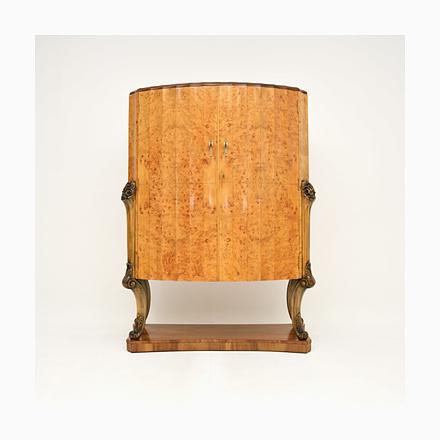 Art Deco Burr Walnut Cocktail Cabinet from Harry and Lou Epstein, 1920s For Sale - Image 16 of 16
