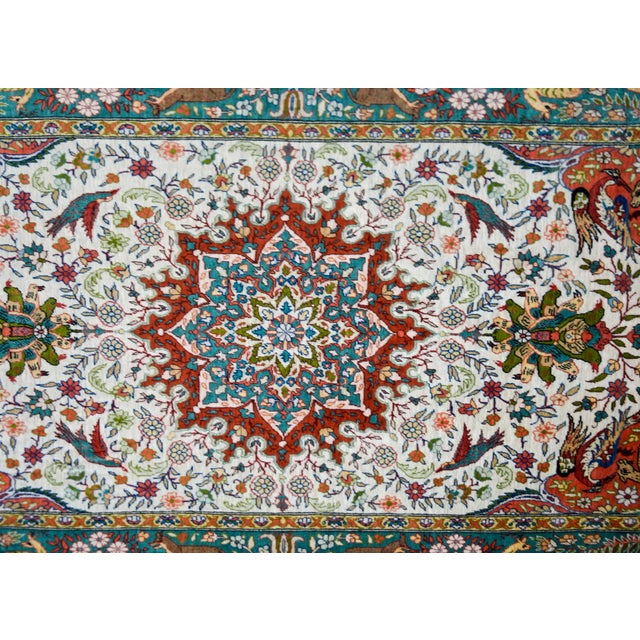 Vintage Chinese Silk Rug For Sale In Chicago - Image 6 of 11