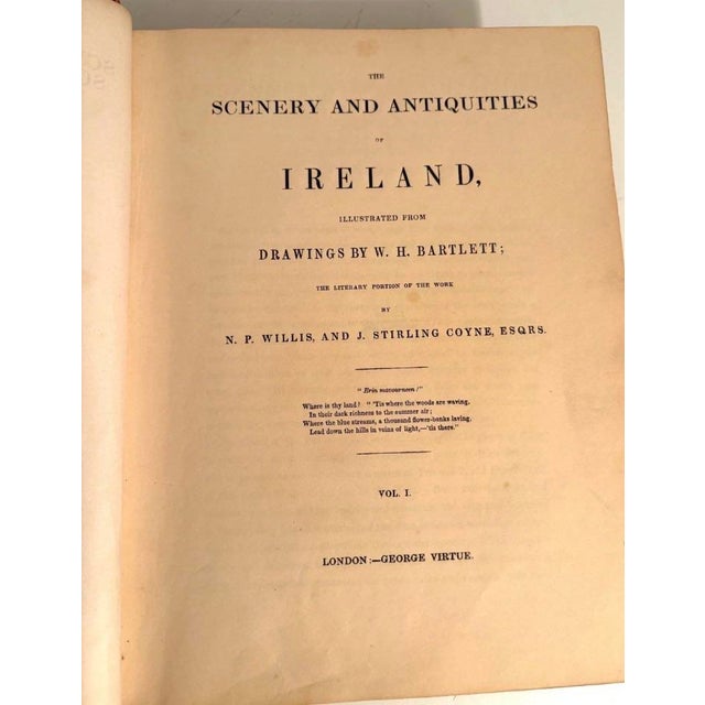 Illustration Antique Irish History Book - Scenery and Antiquities of Ireland - 1841 -Bartlett | Antique Leather Bound Book For Sale - Image 3 of 8