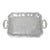 Vintage Victorian Continental Silver Co "Wild Rose" 1055 Hammered Aluminum Tray For Sale