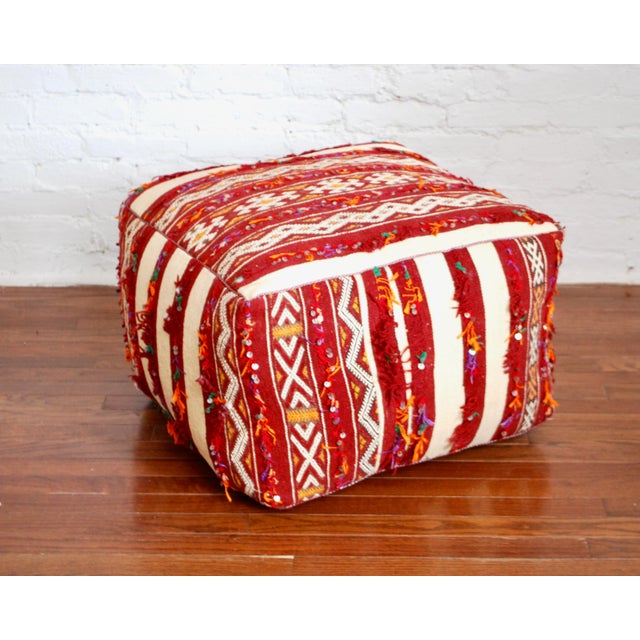 Berber Kilim Pouf Chairish