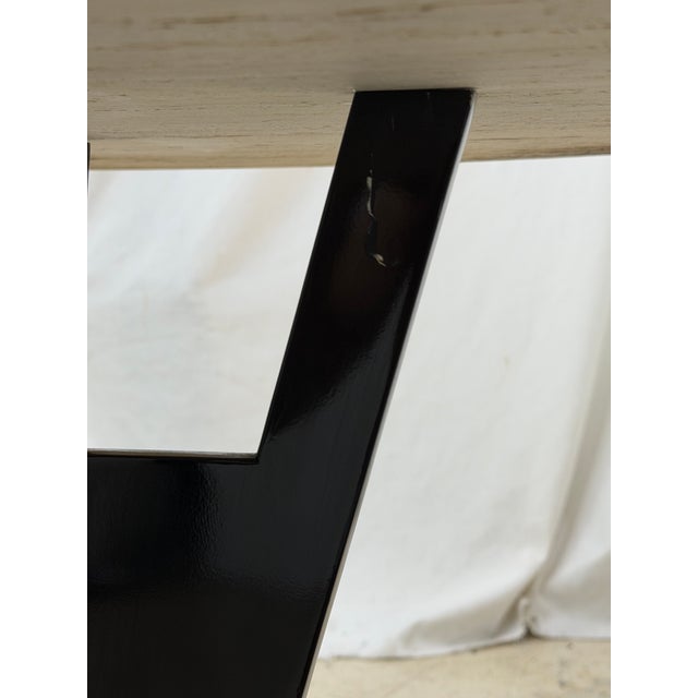 Stanley J Friedman Arrowhead Dining Table With Custom Travertine Top for Brueton For Sale - Image 15 of 18