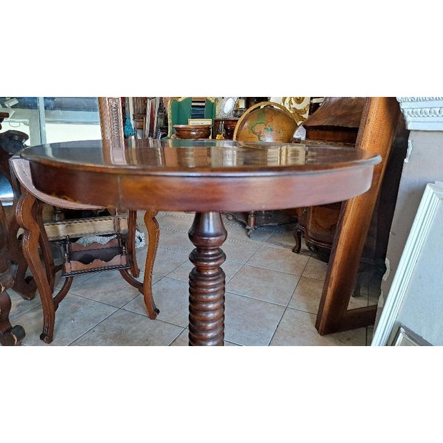 Antique Coffee Table in Walnut, 1800s For Sale - Image 4 of 6