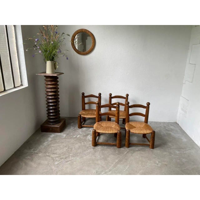 Low Fireplace Chairs in style of Charles Dudouyt, 1940s, Set of 4 For Sale - Image 9 of 13
