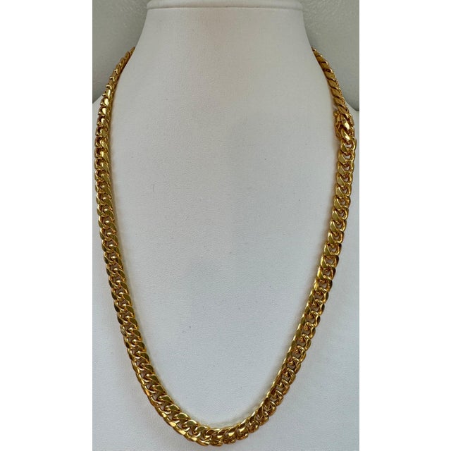 2020s Vintage 14 Karat Yellow Gold 54.7 Gm Miami Cuban Link Italian Chain Unisex, 24" For Sale - Image 5 of 8