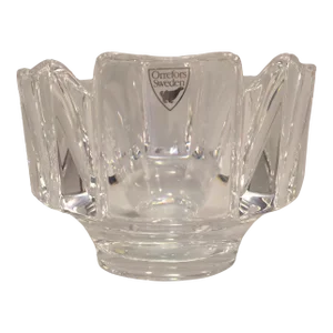 Orrefors Crystal Corona Bowl by Lars Hellsten Sweden