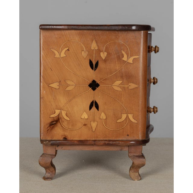 French Louis XV Miniature Commode, Solid Cherry With Inlay, Circa 1900 For Sale In Orlando - Image 6 of 9
