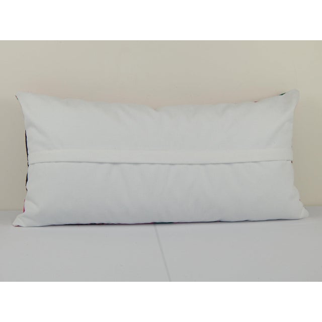 Tashkent Suzani Lumbar Pillow Cover For Sale - Image 4 of 4